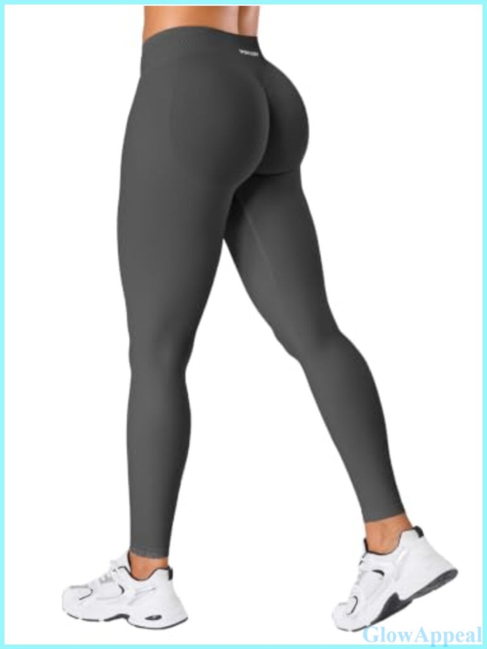 Seamless Low Rise Butt Lifting Workout Leggings V Back Scrunch 24"